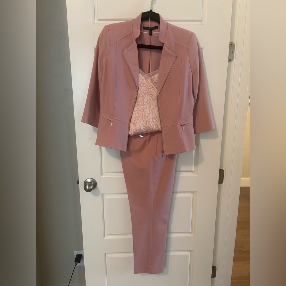 WHBm Elegant Pink Women's Pantsuit - Picture 3 of 13